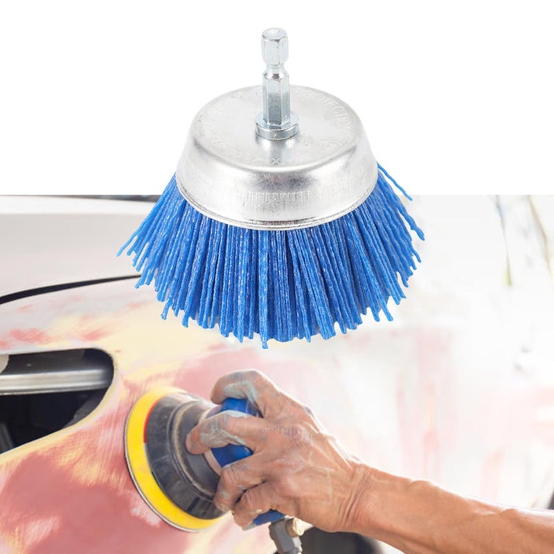 Blue Abrasive Filament Brush For Drill Metal Wood Polishing And Grinding - Image 3